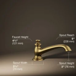 Deck-mount bath spout with flare design^Kohler Sale