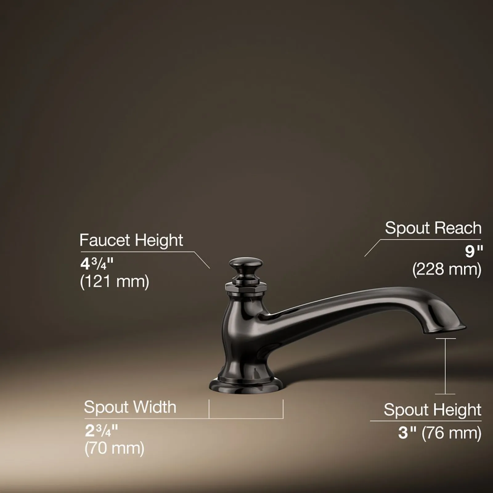 Deck-mount bath spout with flare design^Kohler Sale