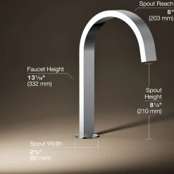 Deck-mount bath spout with Ribbon design^Kohler