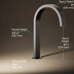 Deck-mount bath spout with Ribbon design^Kohler