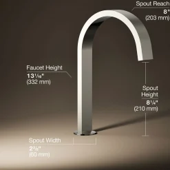 Deck-mount bath spout with Ribbon design^Kohler