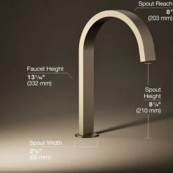 Deck-mount bath spout with Ribbon design^Kohler