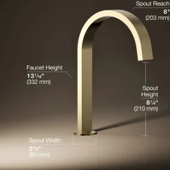 Deck-mount bath spout with Ribbon design^Kohler