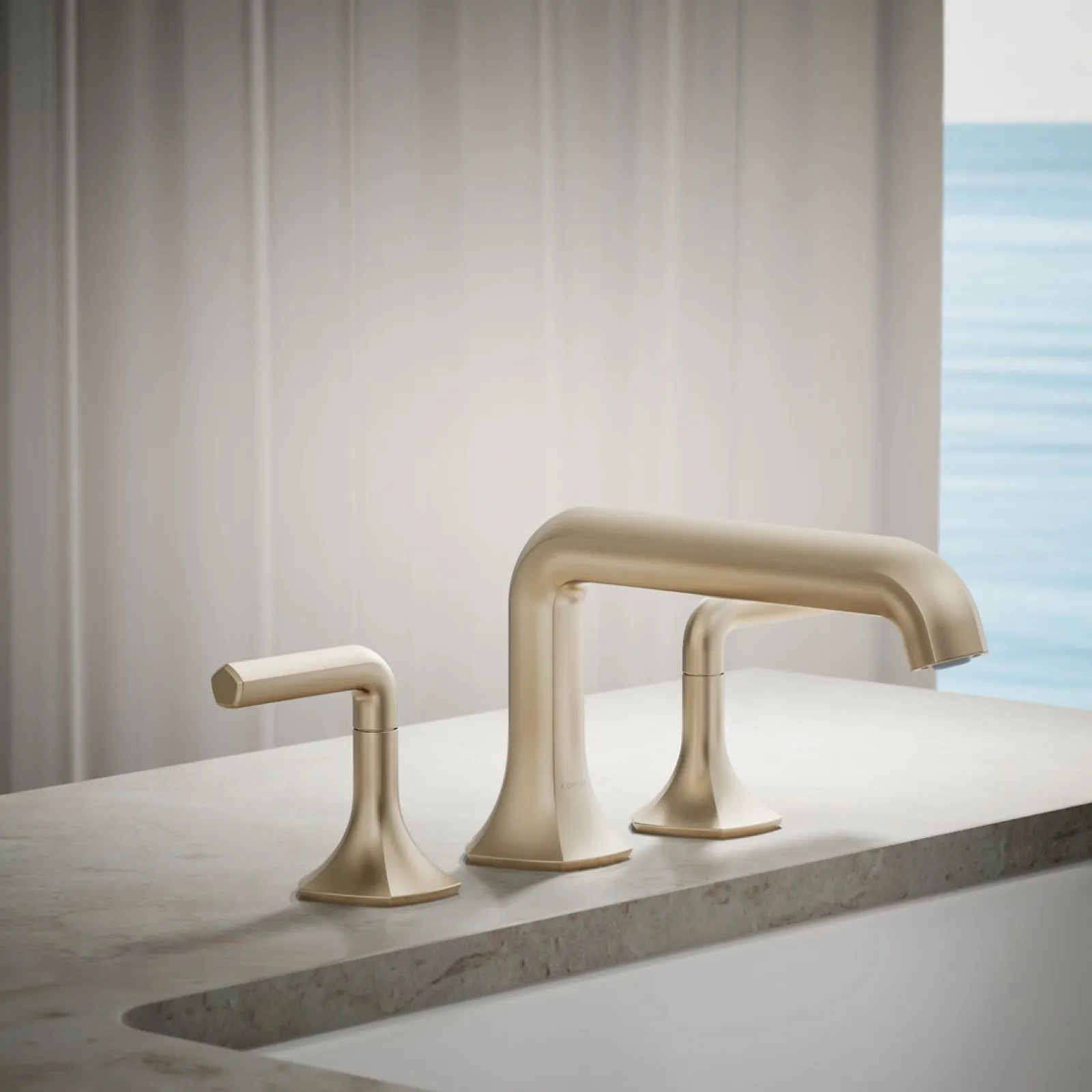 Deck-mount bath spout with Straight design^Kohler New