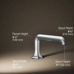 Deck-mount bath spout with Straight design^Kohler New