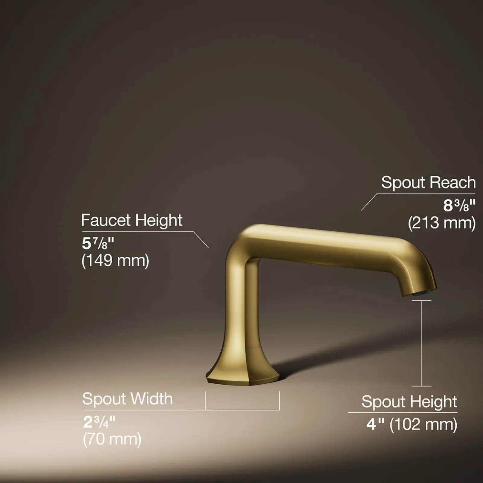 Deck-mount bath spout with Straight design^Kohler New