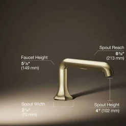 Deck-mount bath spout with Straight design^Kohler New