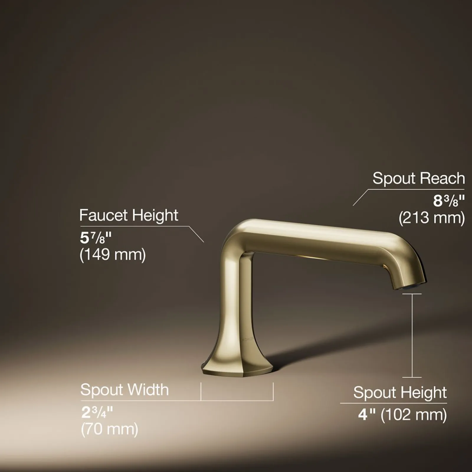 Deck-mount bath spout with Straight design^Kohler New