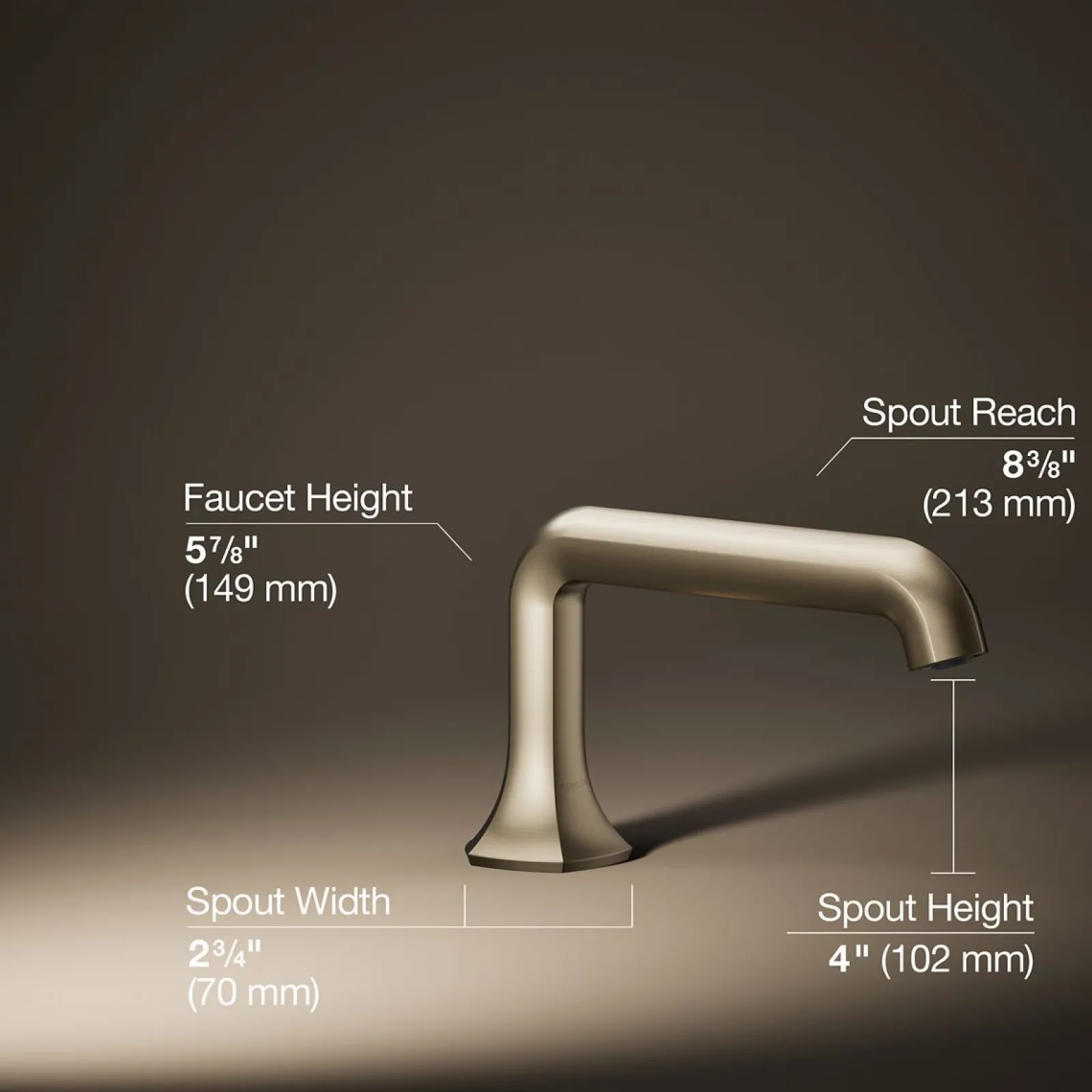 Deck-mount bath spout with Straight design^Kohler New