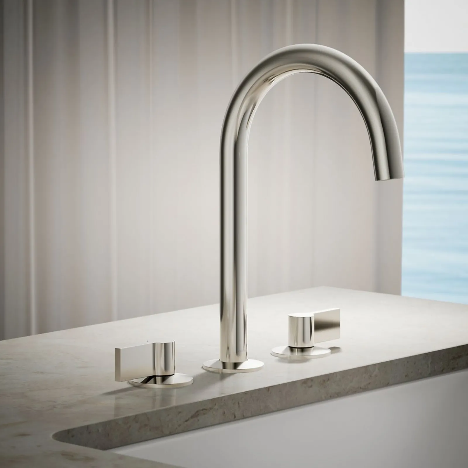 Deck-mount bath spout with Tube design^Kohler