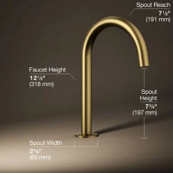 Deck-mount bath spout with Tube design^Kohler