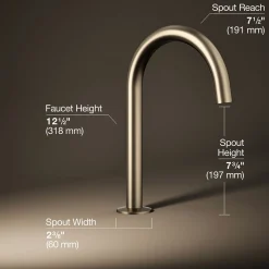 Deck-mount bath spout with Tube design^Kohler