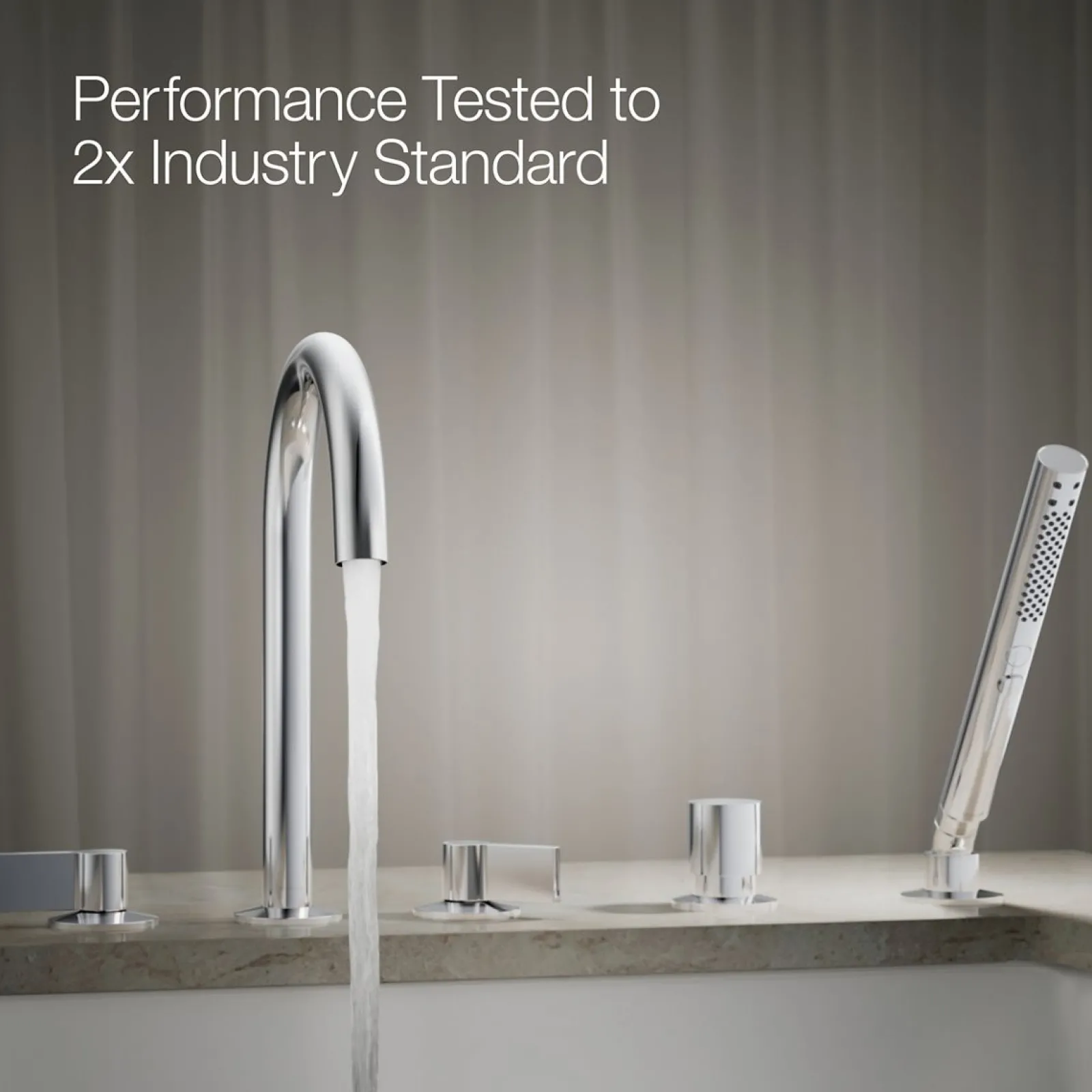 Deck-mount handshower holder and two-way diverter valve^Kohler New