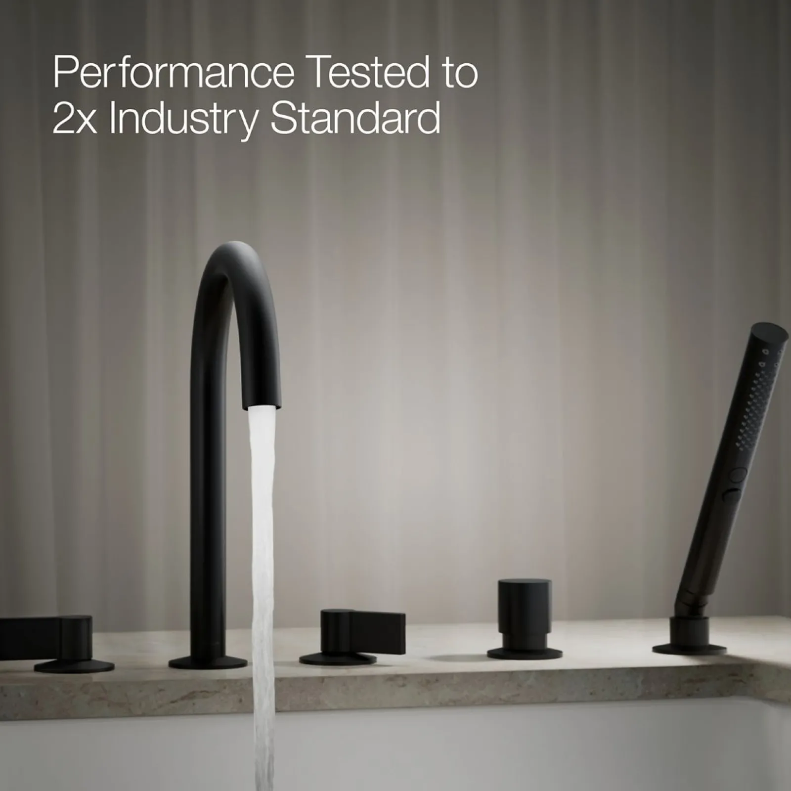 Deck-mount handshower holder and two-way diverter valve^Kohler New