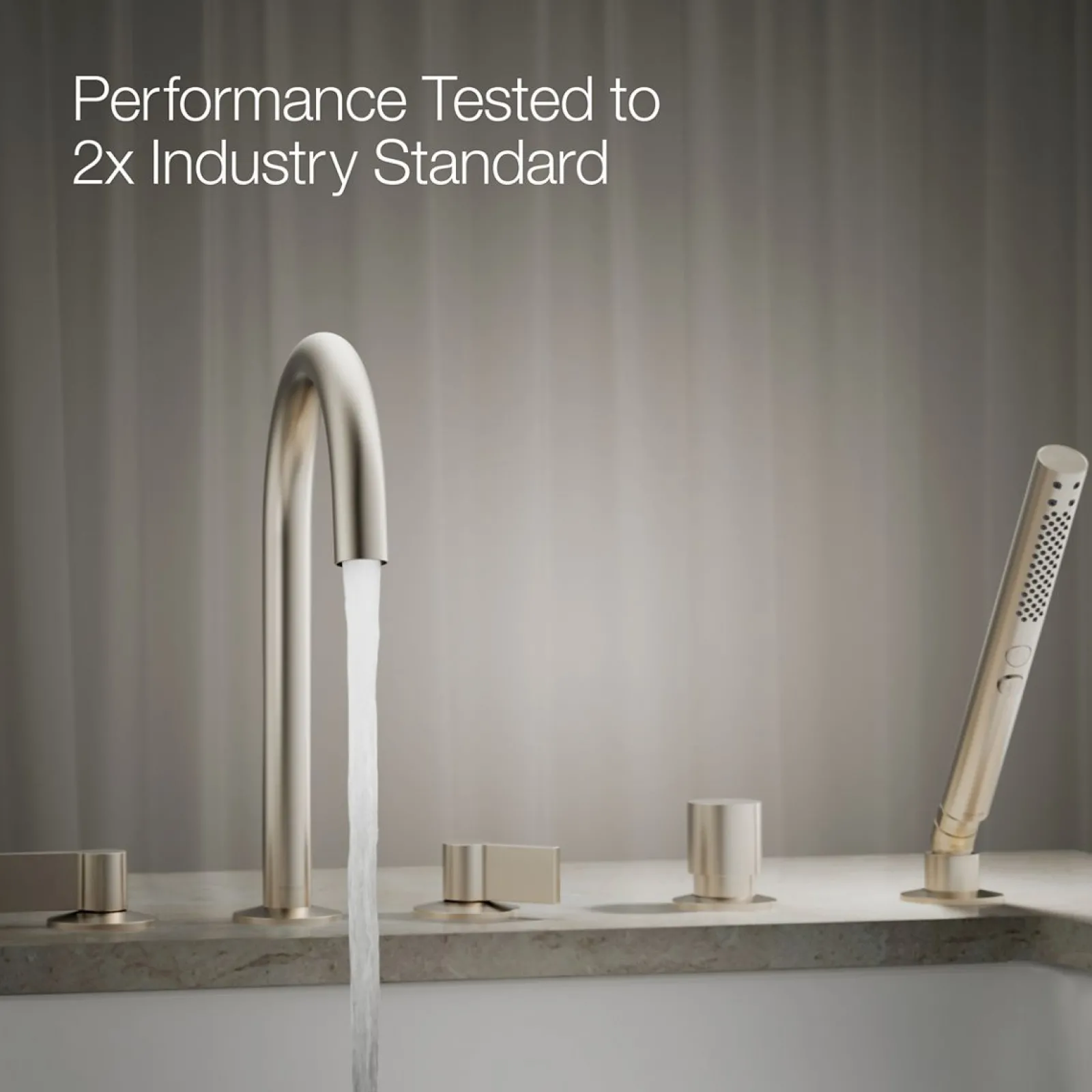 Deck-mount handshower holder and two-way diverter valve^Kohler New