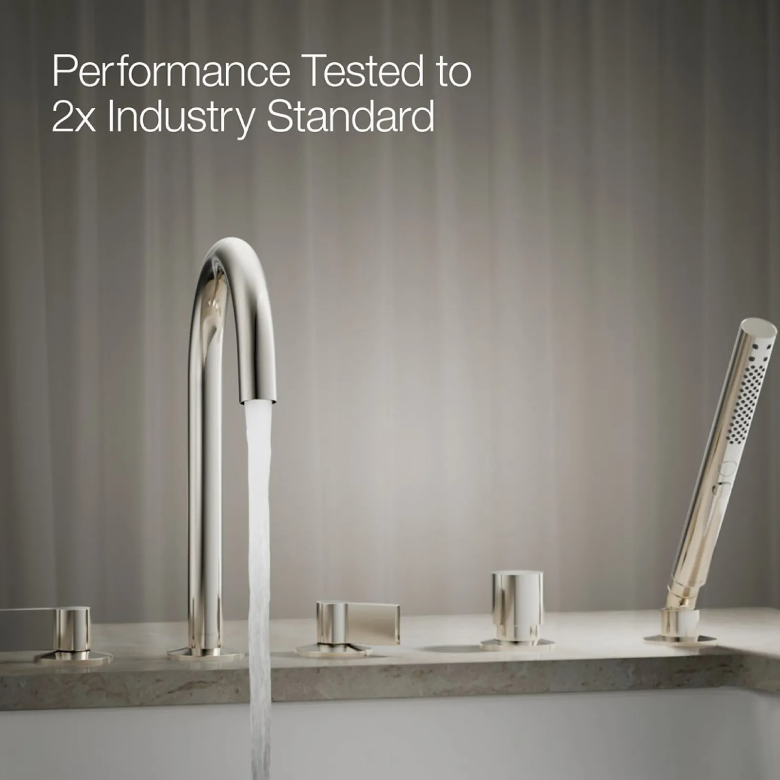 Deck-mount handshower holder and two-way diverter valve^Kohler New