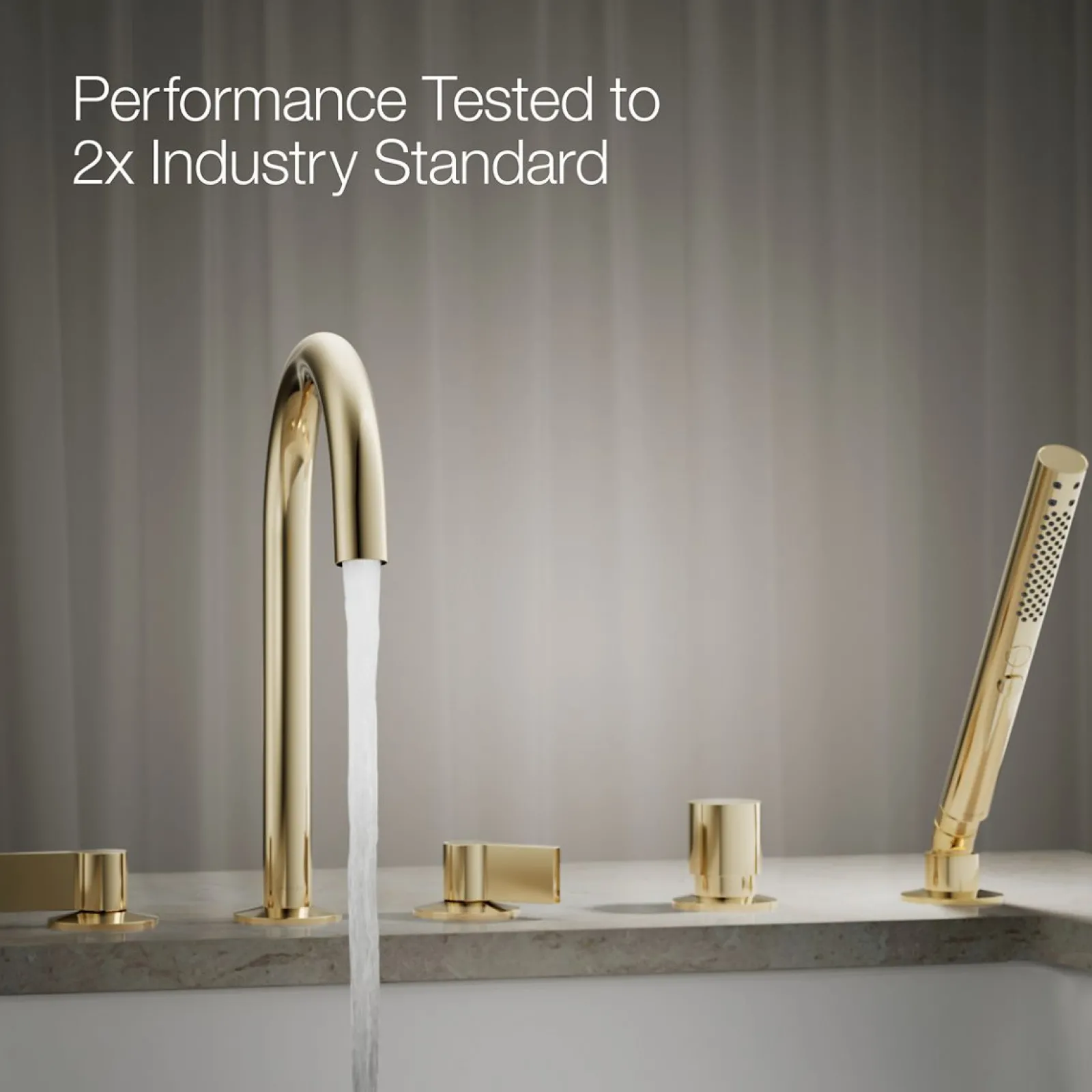 Deck-mount handshower holder and two-way diverter valve^Kohler New