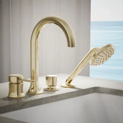 Deck-mount handshower holder and two-way diverter valve^Kohler Online