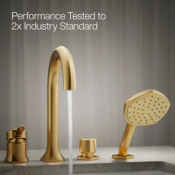 Deck-mount handshower holder and two-way diverter valve^Kohler Online