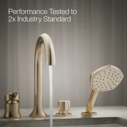 Deck-mount handshower holder and two-way diverter valve^Kohler Online