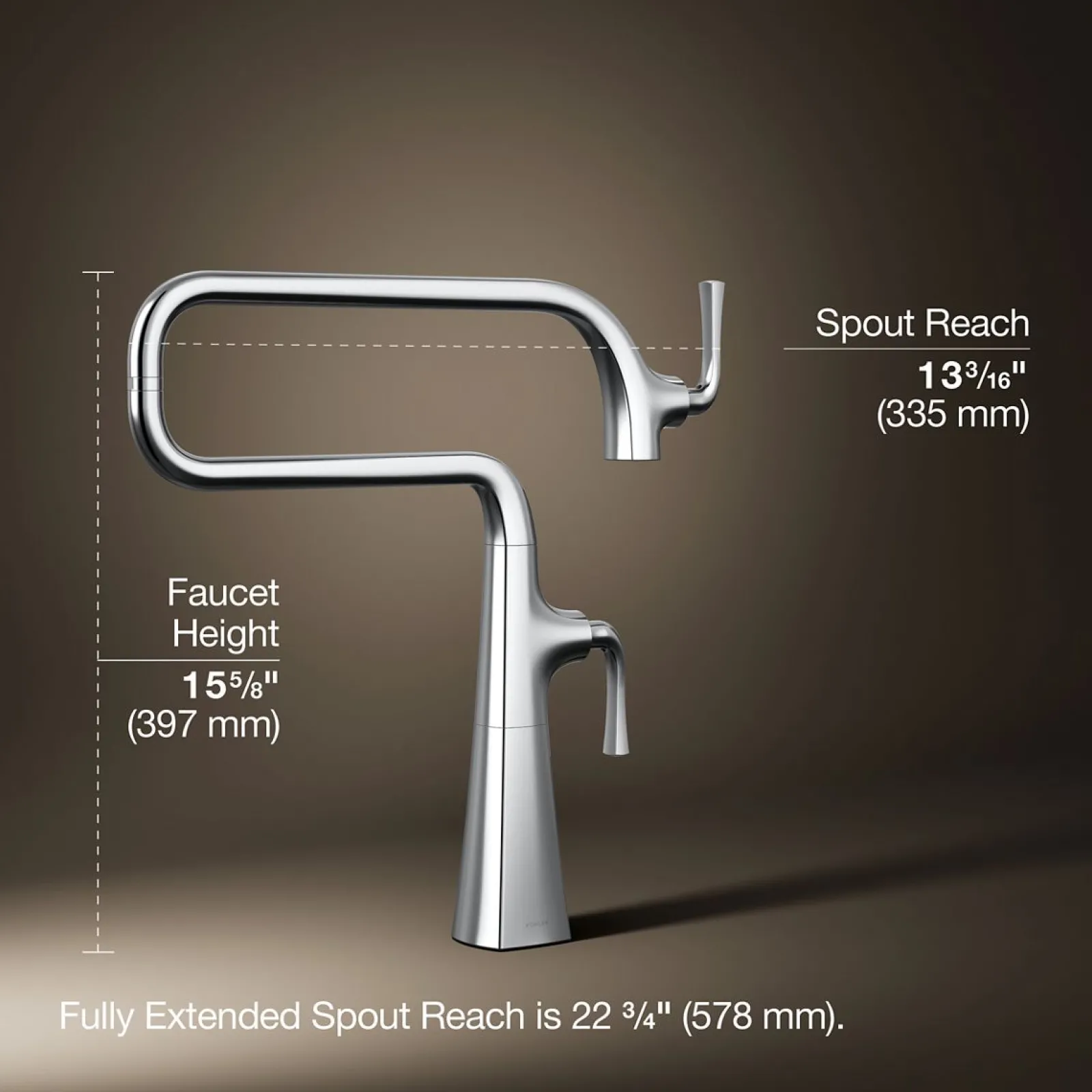Deck-mount pot filler^Kohler