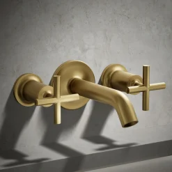 Deck- or wall-mount bath faucet handle trim with cross design^Kohler Best
