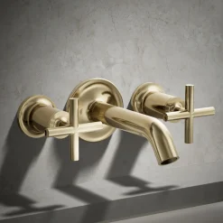 Deck- or wall-mount bath faucet handle trim with cross design^Kohler Best