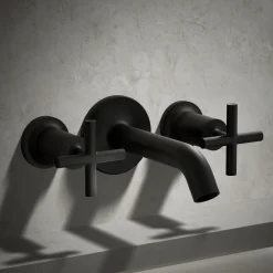 Deck- or wall-mount bath faucet handle trim with cross design^Kohler Best