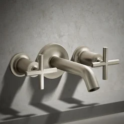 Deck- or wall-mount bath faucet handle trim with cross design^Kohler Best