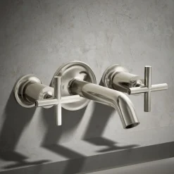 Deck- or wall-mount bath faucet handle trim with cross design^Kohler Best