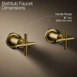 Deck- or wall-mount bath faucet handle trim with cross design^Kohler Best