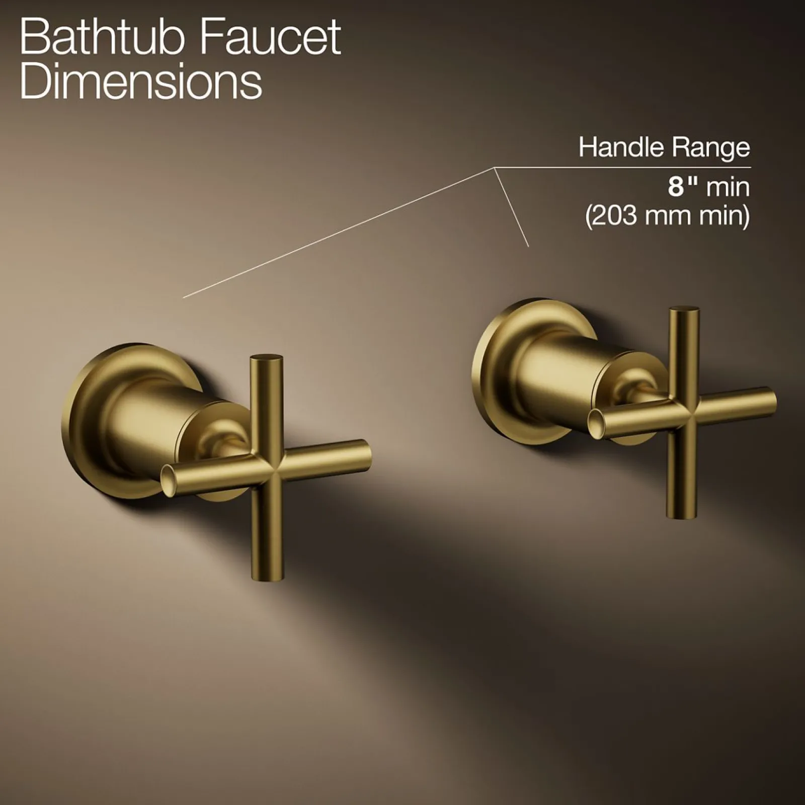 Deck- or wall-mount bath faucet handle trim with cross design^Kohler Best