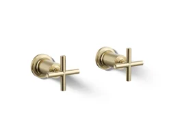 Deck- or wall-mount bath faucet handle trim with cross design^Kohler Best
