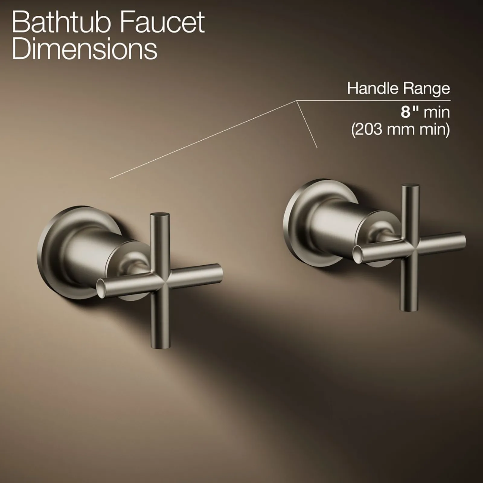 Deck- or wall-mount bath faucet handle trim with cross design^Kohler Best