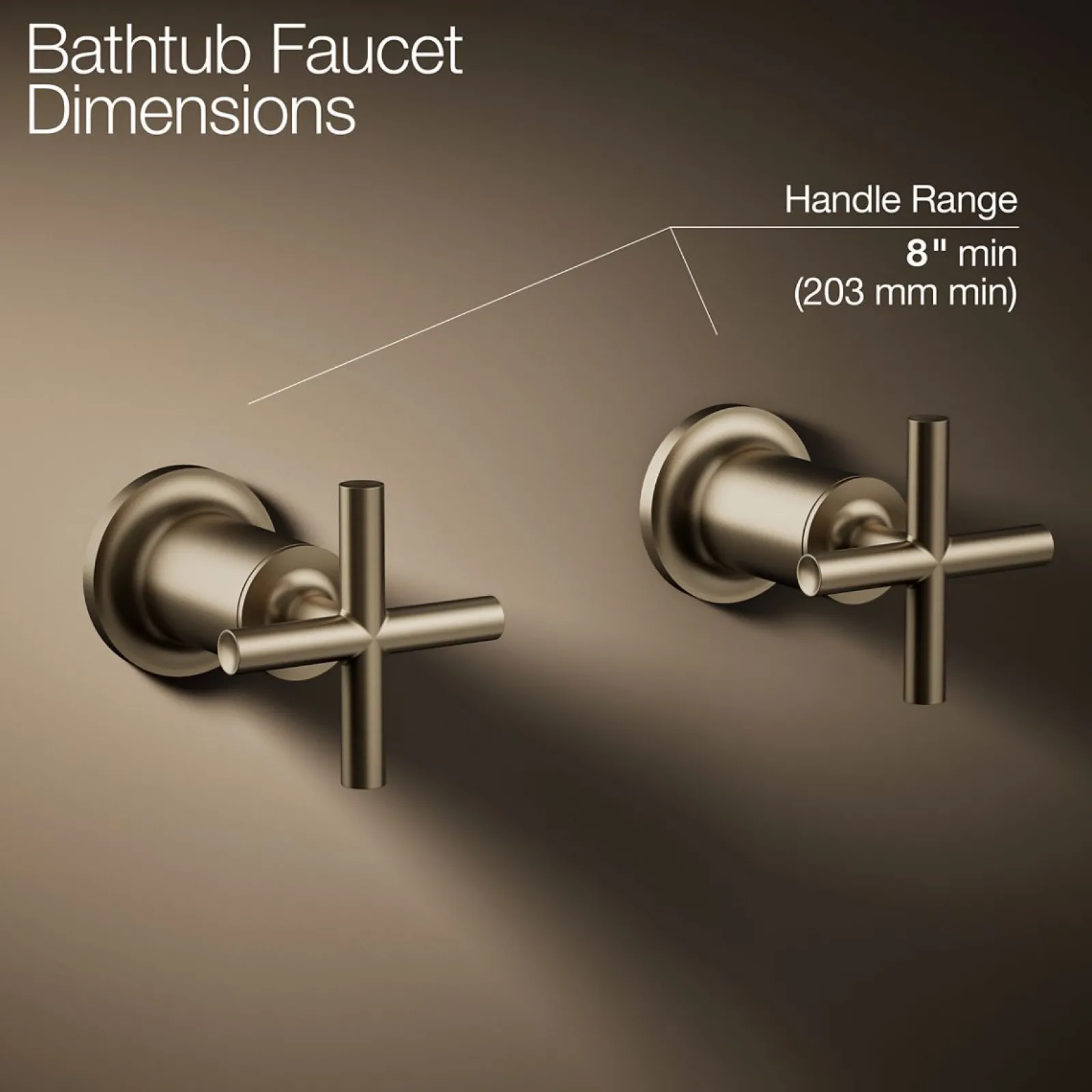 Deck- or wall-mount bath faucet handle trim with cross design^Kohler Best