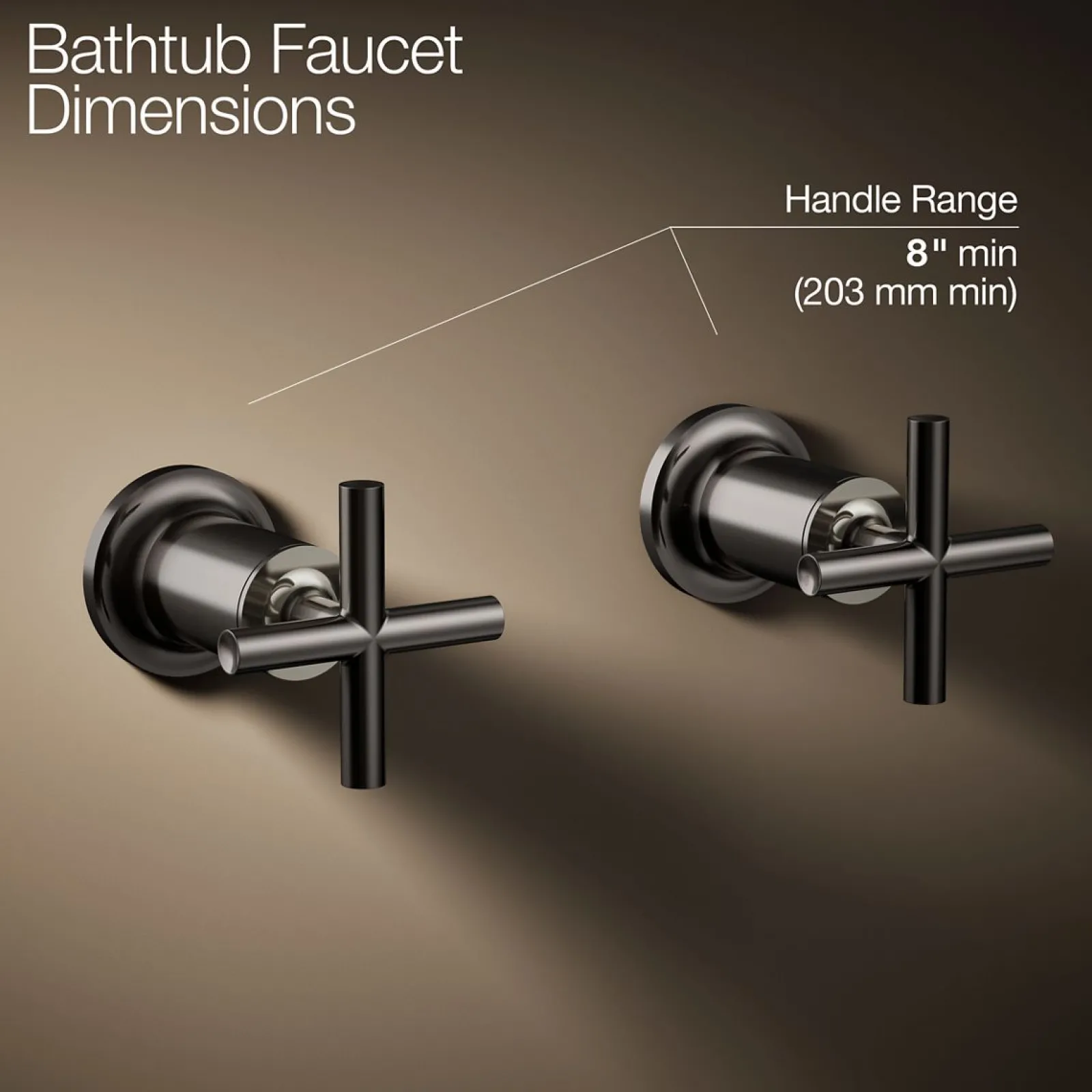 Deck- or wall-mount bath faucet handle trim with cross design^Kohler Best