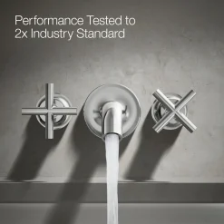 Deck- or wall-mount bath faucet handle trim with cross design^Kohler Best