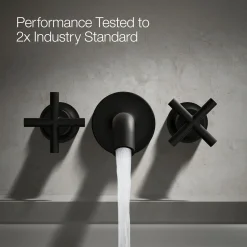 Deck- or wall-mount bath faucet handle trim with cross design^Kohler Best