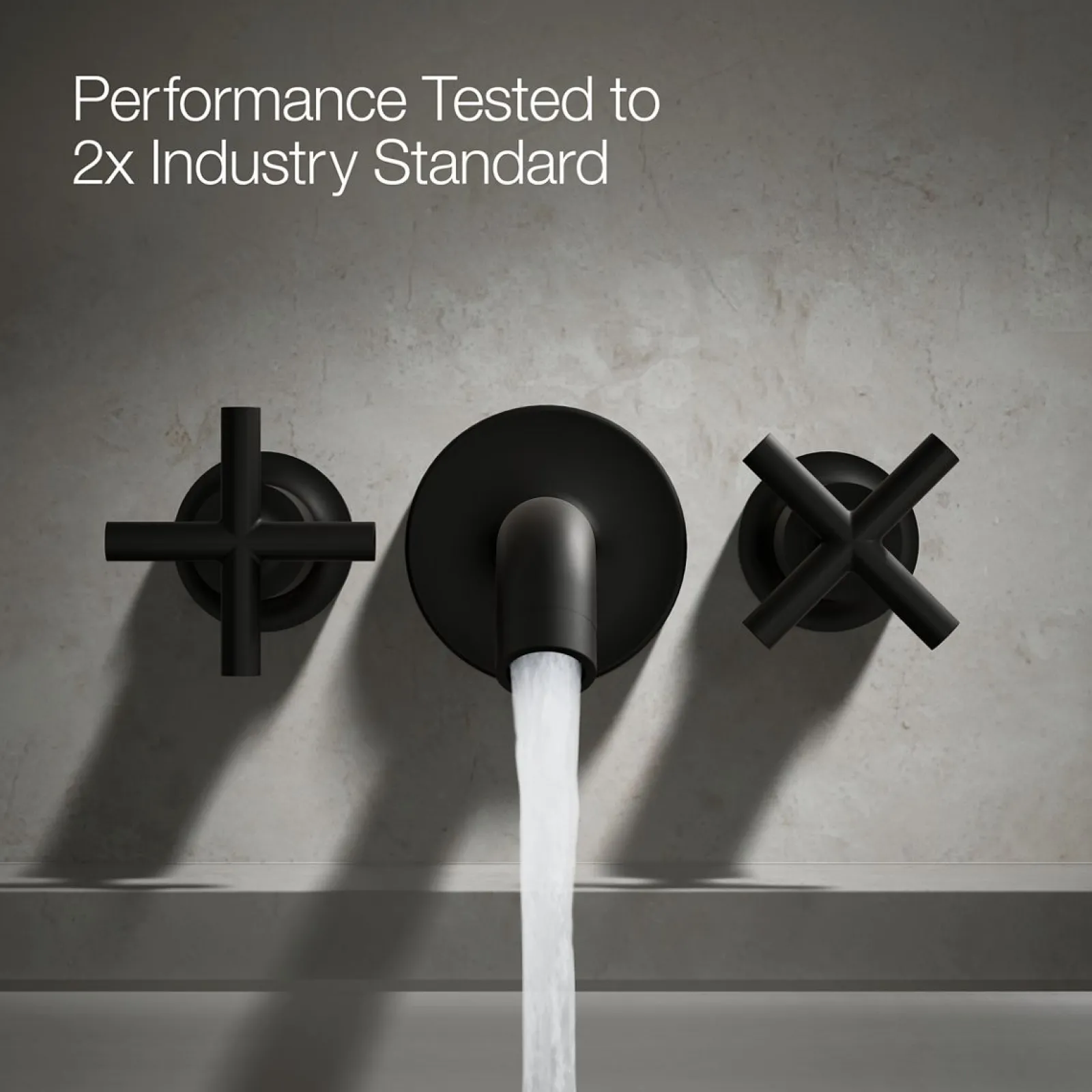 Deck- or wall-mount bath faucet handle trim with cross design^Kohler Best