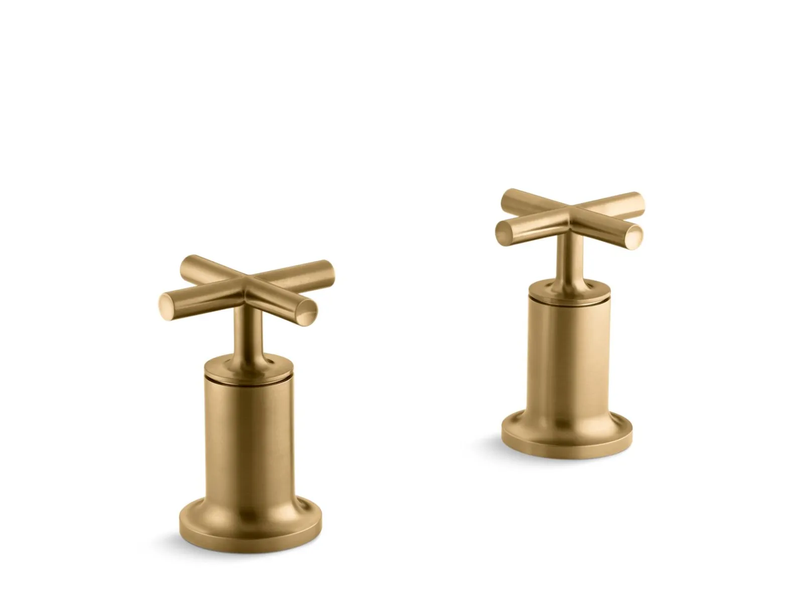 Deck- or wall-mount bath faucet handle trim with cross design^Kohler Best