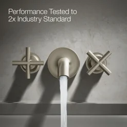 Deck- or wall-mount bath faucet handle trim with cross design^Kohler Best