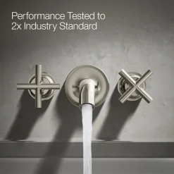 Deck- or wall-mount bath faucet handle trim with cross design^Kohler Best