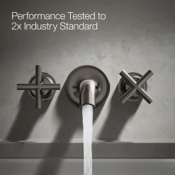 Deck- or wall-mount bath faucet handle trim with cross design^Kohler Best