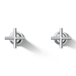 Deck- or wall-mount bath faucet handle trim with cross design^Kohler Best