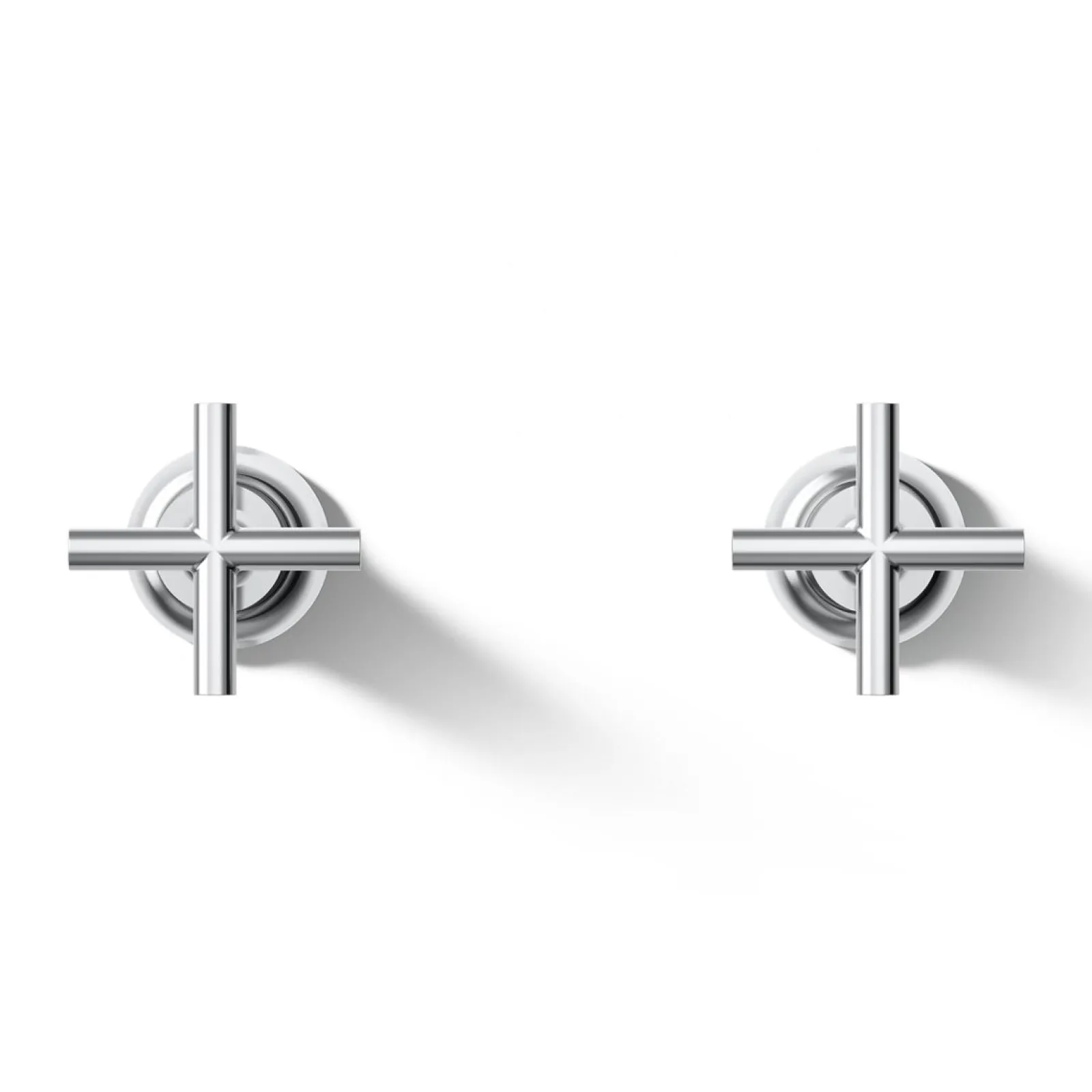 Deck- or wall-mount bath faucet handle trim with cross design^Kohler Best