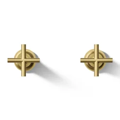 Deck- or wall-mount bath faucet handle trim with cross design^Kohler Best