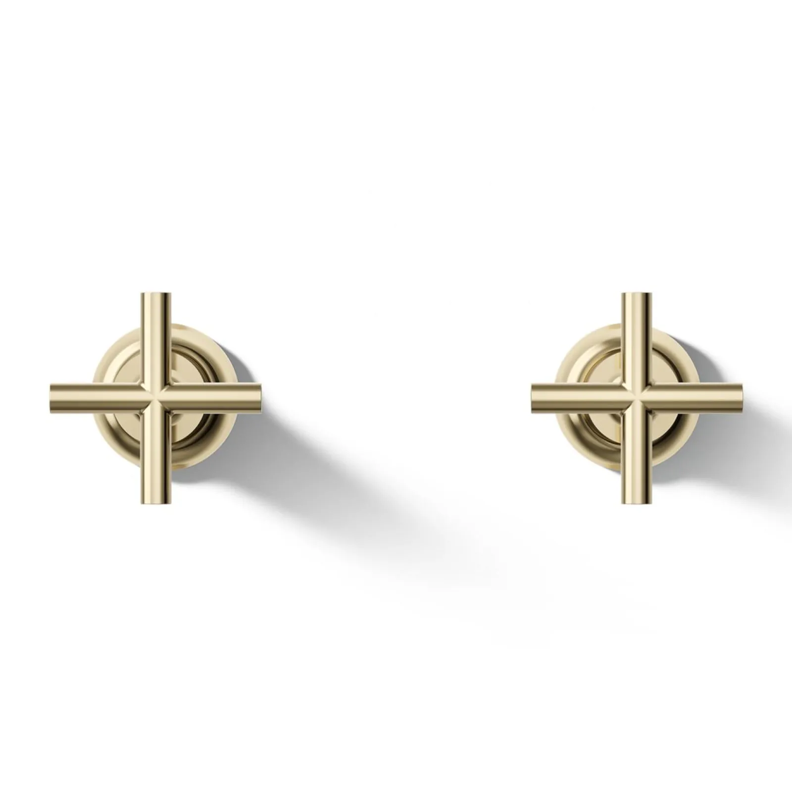 Deck- or wall-mount bath faucet handle trim with cross design^Kohler Best