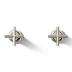 Deck- or wall-mount bath faucet handle trim with cross design^Kohler Best