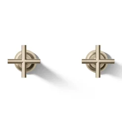 Deck- or wall-mount bath faucet handle trim with cross design^Kohler Best