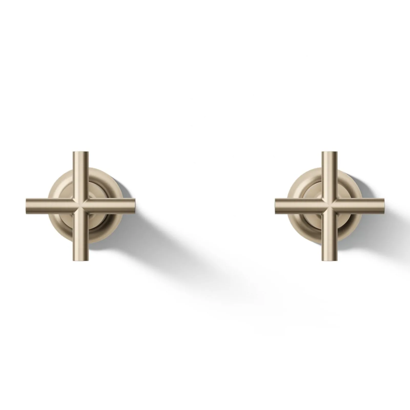 Deck- or wall-mount bath faucet handle trim with cross design^Kohler Best